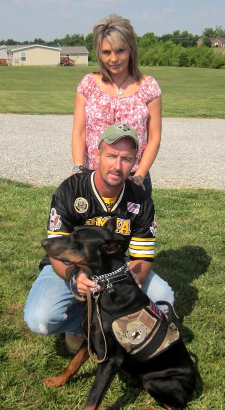 SSG Mike Jeffrey, his wife Shelly and their dog Seal Team will speak April 5.