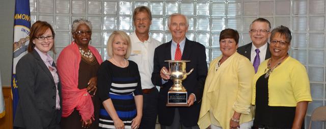 The Economic leaders at Gov. Steve Beshear's visit to Campbellsville University